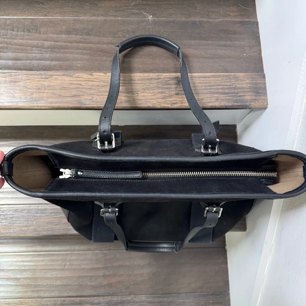 Coach Men Black Bleecker Canvas Leather City Tote 70963 Weekend Weekender Legacy